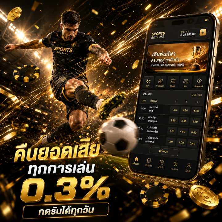 คืนยอดเสียทุกการเล่น 0.3%